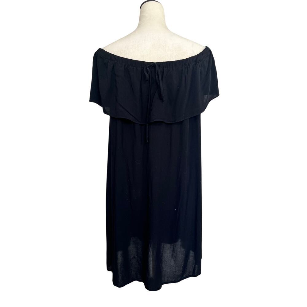 Young Fabulous & Broke Penelope Off The Shoulder Black Ruffle Mini Dress M Party - Picture 7 of 11